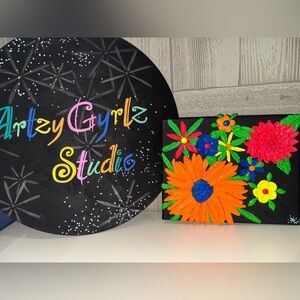 Colorful Floral Art Canvas